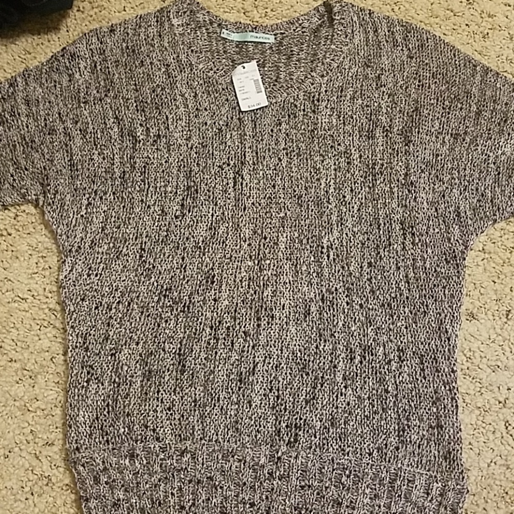 Purple metallic sweater